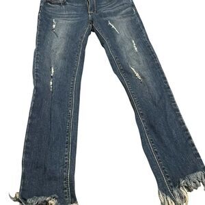 A2 jeans cropped  Distressed Blue Women's Jeans excellent condition size 1